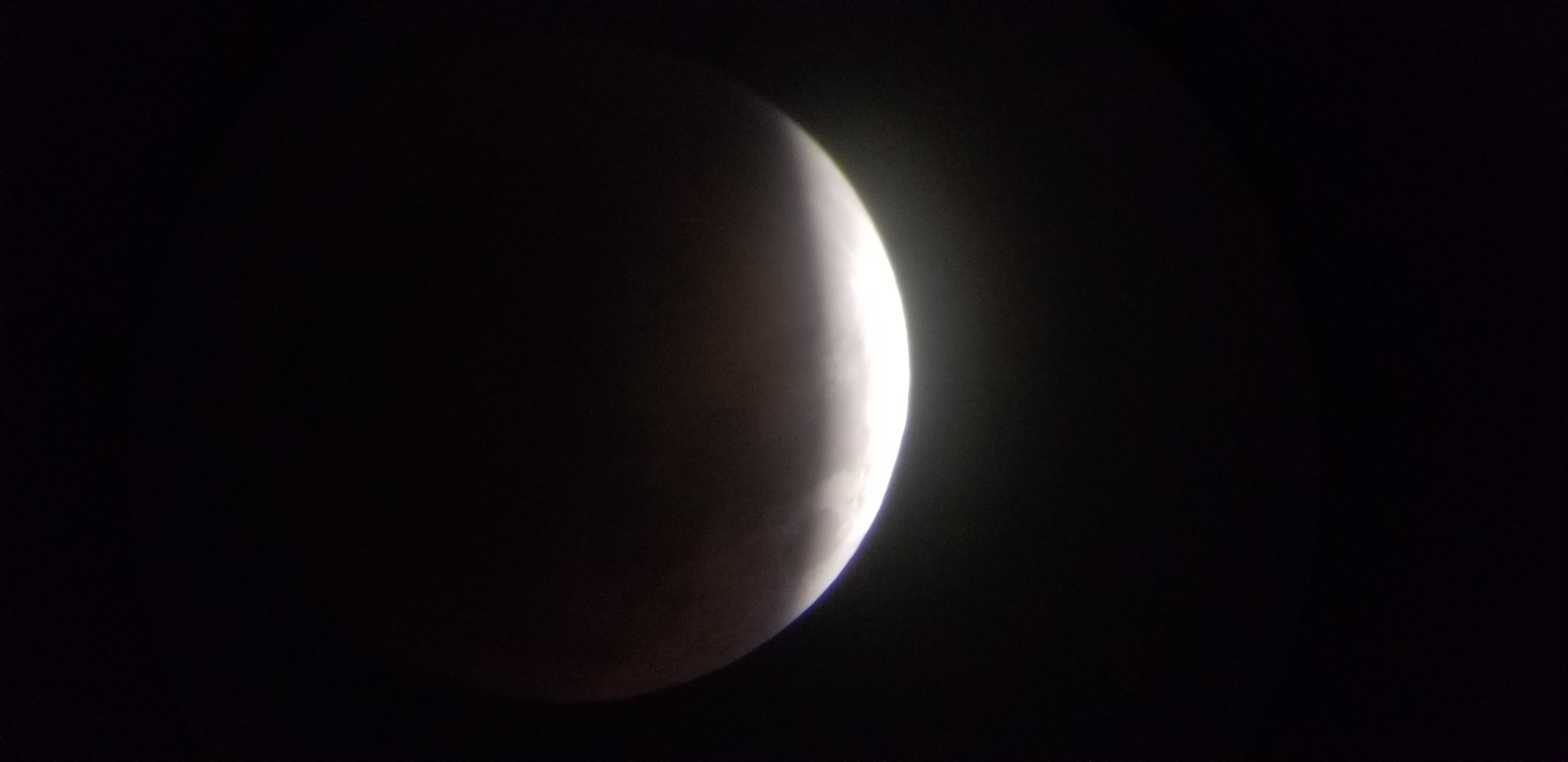a photo of the progress of a lunar eclipse taken may 16th 2022