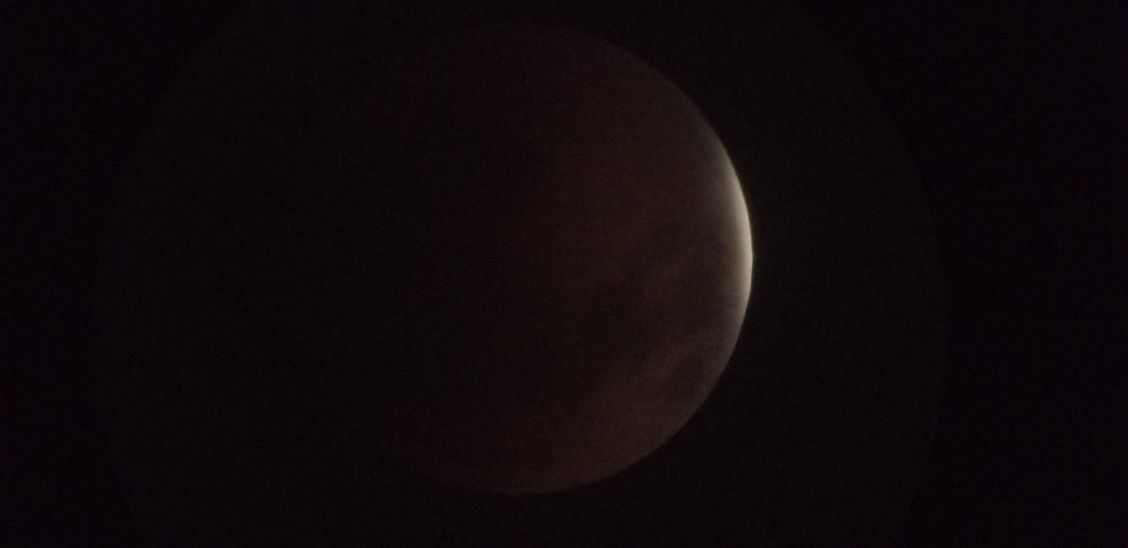 a photo of the progress of a lunar eclipse taken may 16th 2022